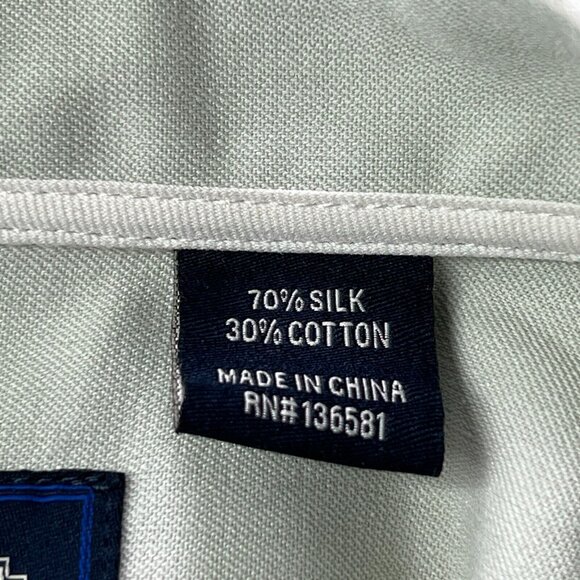 Nat Nast Silk Blend Hawaiian Shirt Mens XL Light Green Leaf Print Short Sleeve - Picture 4 of 9